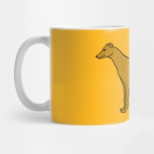 Greyhound - hand drawn detailed dog lovers animal design Mug